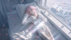 纯白樱花少女