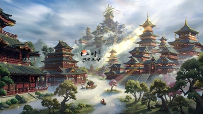 4K唯美治愈古风仙境城镇