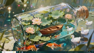 夏天荷花景色桌面主题