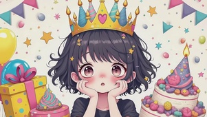 戴皇冠的小女孩