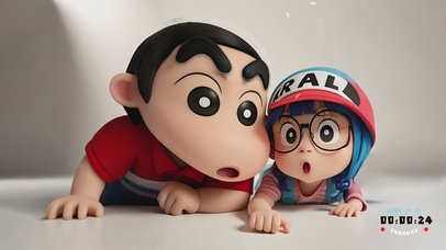 4K超萌治愈 小新&阿拉蕾  