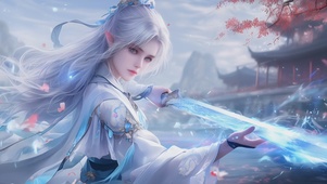 武侠风古韵仙剑女孩