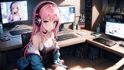 4k可爱电竞女孩