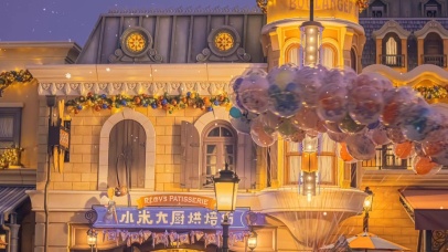 迪士尼夜景