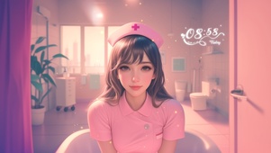 美女护士眼睛如同秋水般明亮