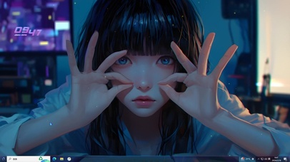 4K搞怪女孩主题