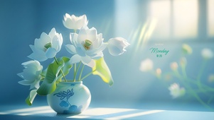 清新阳光青花瓷