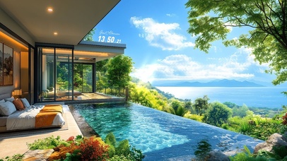 山顶别墅泳池泳