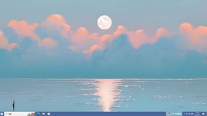 夕阳海