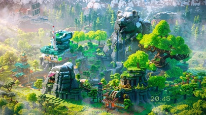 4K我的世界森林小镇