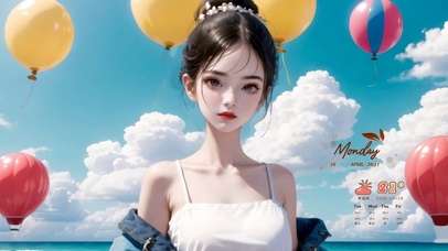 海边清纯少女