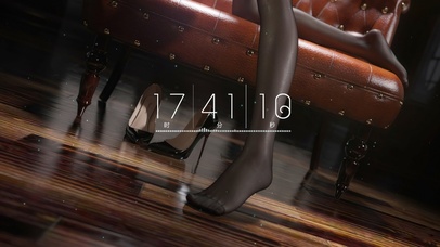 4K 性感黑丝长腿时钟主题