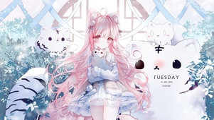 可爱白虎女孩
