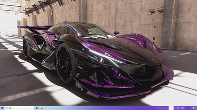 炫酷紫色跑车 阿波罗 跑车豪车