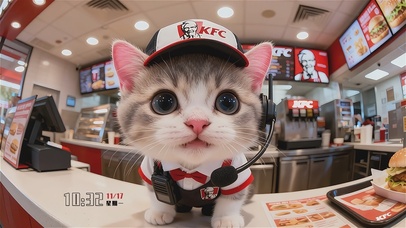 KFC小猫很高兴为您服务