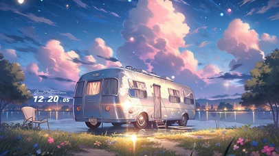 白小狸壁纸-房车旅行05