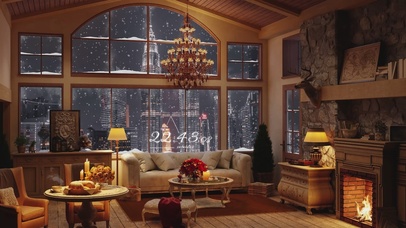 唯美欧式雪天房间
