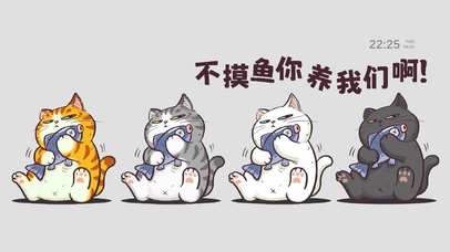 摸鱼的一群猫咪