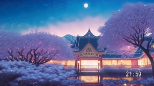 樱花月色