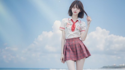 简约护眼美女壁纸