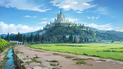 清新夏日乡村城堡