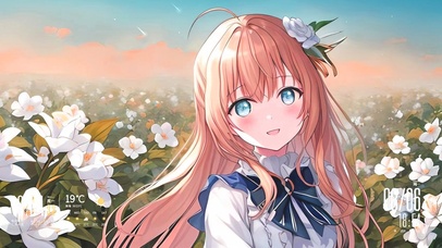 花田中的浪漫少女