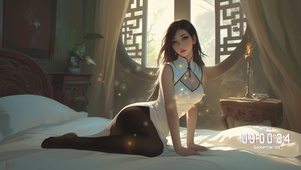 她的侧脸像老城墙上的标签