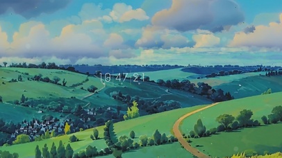 护眼蓝天白云草地