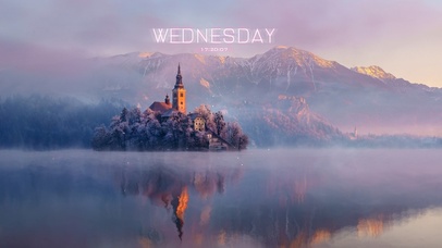 唯美治愈湖边樱花城堡