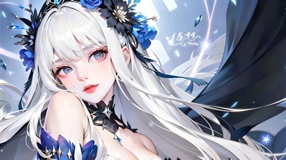 梦幻星月蓝色妖姬