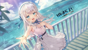 清纯可爱海边少女