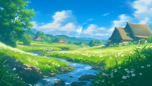 清新 田野