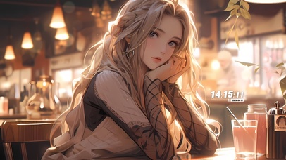 超美治愈金发女孩