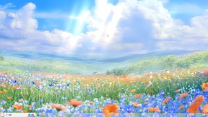彩色花海