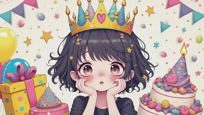 戴皇冠的小女孩