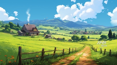 治愈护眼乡村小路