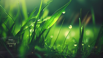 护眼唯美绿色小草