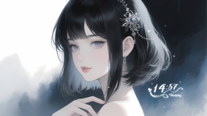 清纯短发气质美女