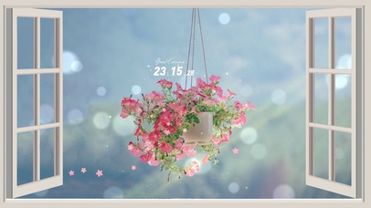 4K唯美治愈窗外喇叭花