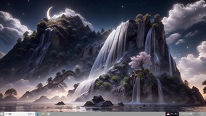 夜景山水