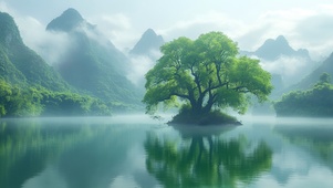 翠湖孤影