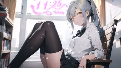 图书馆床边清纯少女