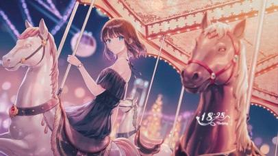 温馨游乐园少女