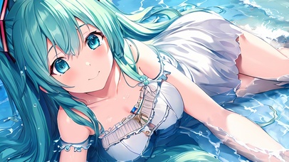 初音戏水