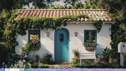 绿色小院-桌面主题