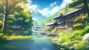 唯美 湖岸小镇