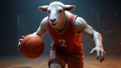 十二生肖之羊篮球运动员