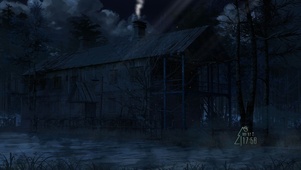夜晚小屋