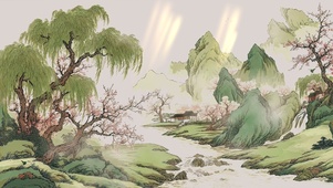 新中式插画AI壁纸
