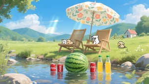 清凉夏日乘凉